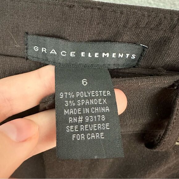 Grace Elements Expresso Brown Straight Leg Pants NWT Size 9 - Picture 10 of 12